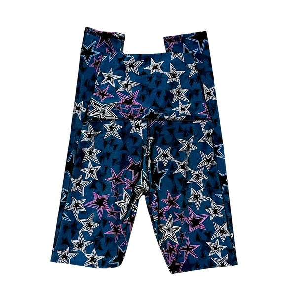 NWOT Emily Hsu Star Print High Waist Leggings Size Small - Picture 3 of 5